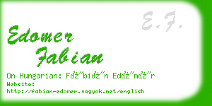 edomer fabian business card